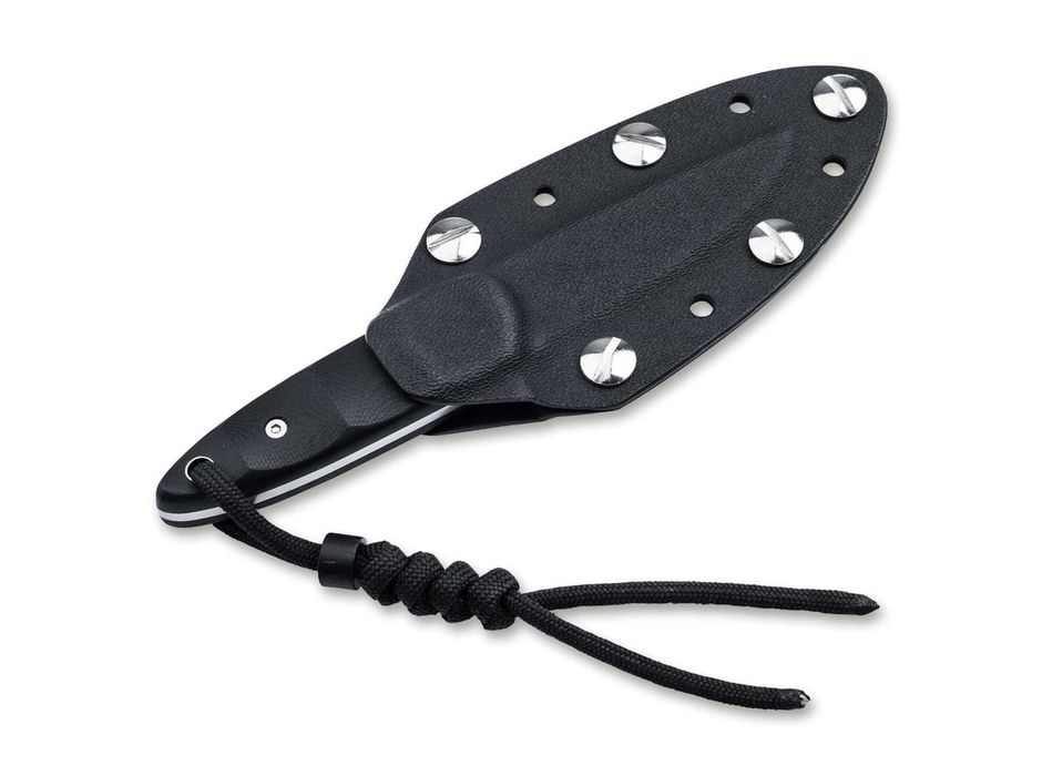 Cutit Boker Plus Pollywog , maner G10 negru, lama otel Nitro-V, husa Kydex