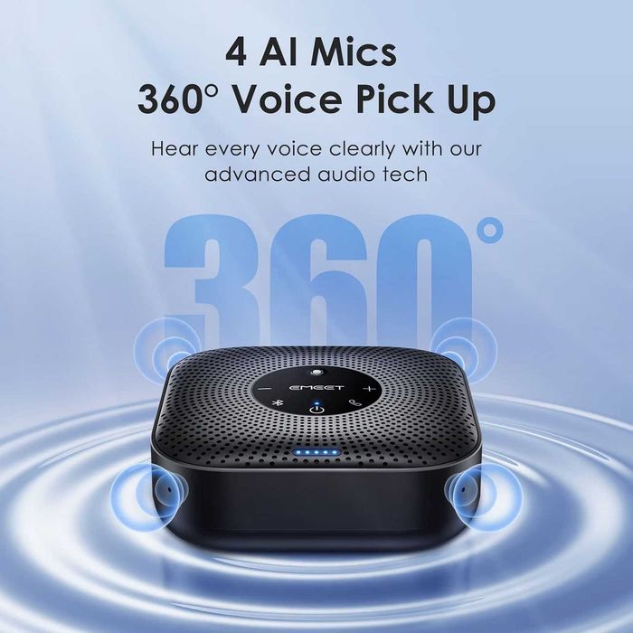 EMEET M0 Plus – професионален Bluetooth speakerphone за онлайн срещи и конференции