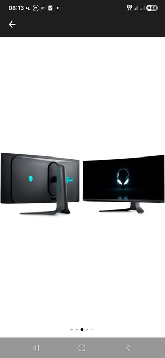 Извит gaming монитор  QD-OLED DELL Alienware AW3423DWF 34", 4K UHD (3440x1440)