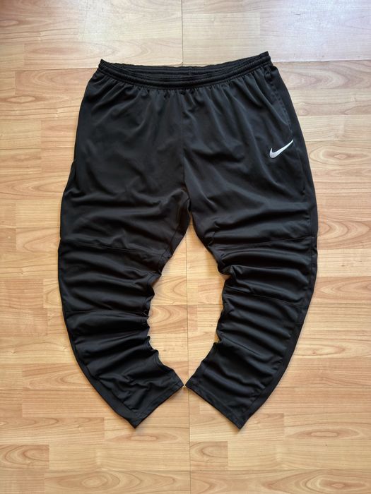 Pantaloni track pants joggers soccer training Nike Dri-fit poliester black side logo embroidery