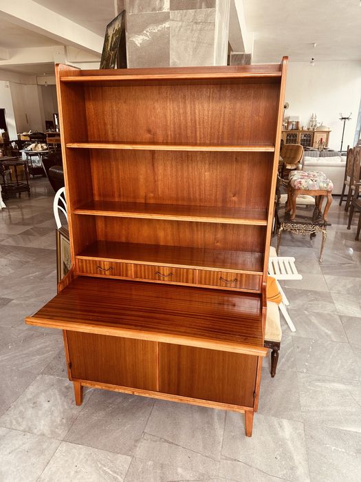 Шведска винтидж библиотека / секретер – Mid-Century Modern