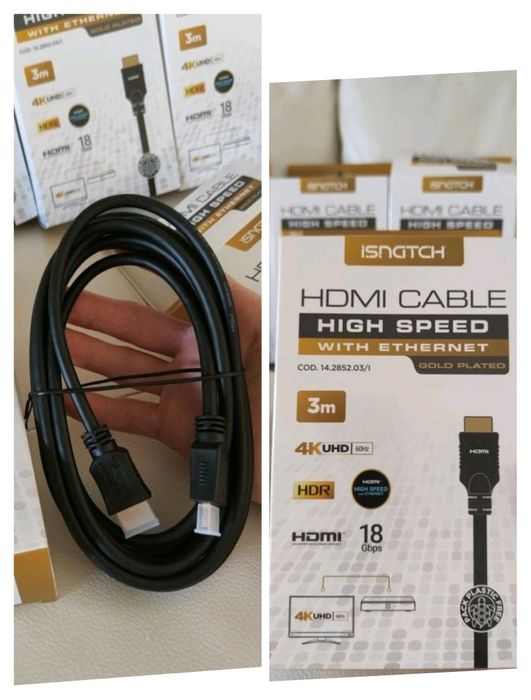 Cablu HDMI 3m 4k Ultra HD Hdmi Hdmi PlayStation Xbox TV PC Premium Cab