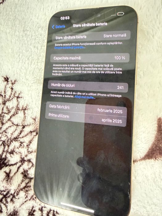 iPhone 16 pro Max desert titanium 512 gb 100% baterie