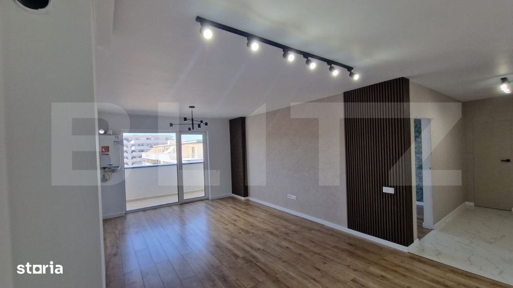 Apartament semidecomandat, 2 camere, 53 mp utili, terasa, finisaje noi — fotografia 2