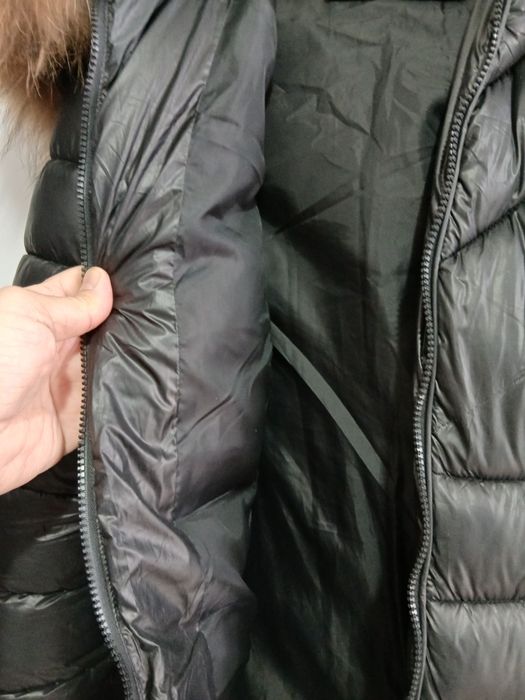 Vand haina lunga dama model Moncler Long Jacket blana vulpe marime L