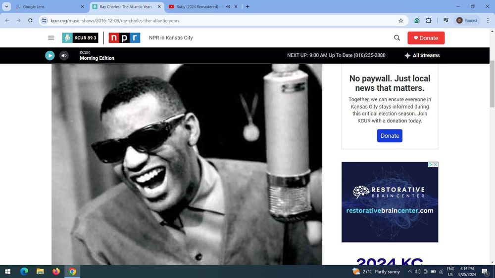 Стара снимка на Рей Чарлз