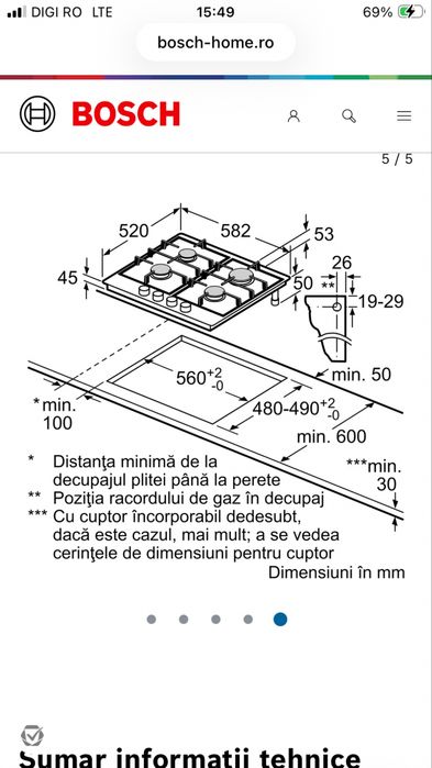 Aragaz incorporabil bosch PCP615B90E