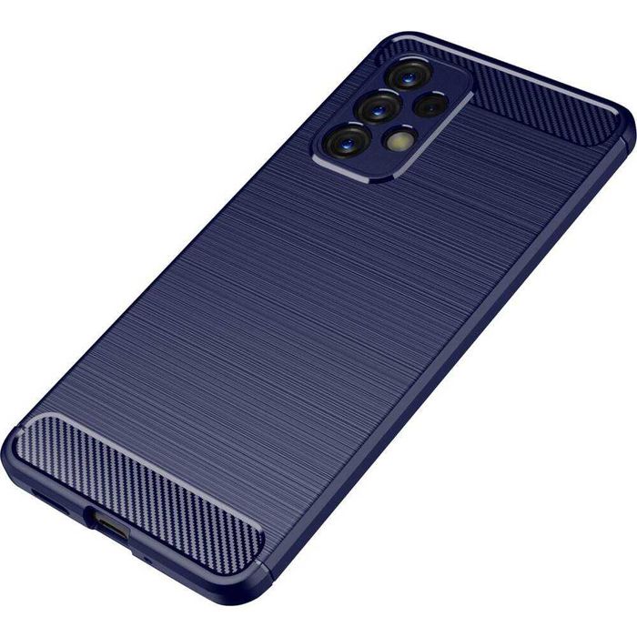 Husa gel carbon aspect piele+Folie SAMSUNG Galaxy A26 A53 A54 A55 A56