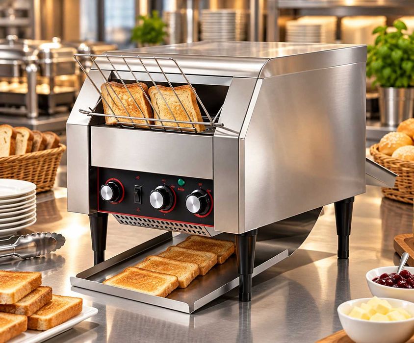 Тостер професионален рототостер за хляб – 300 филийки/час, 2200 W