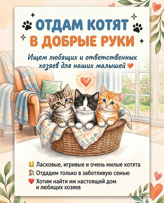Котята в добрые руки — мальчик и девочка