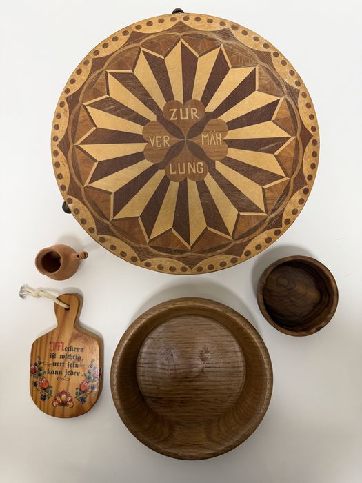 Set decor rustic vintage din lemn + ceramică | handmade | boho