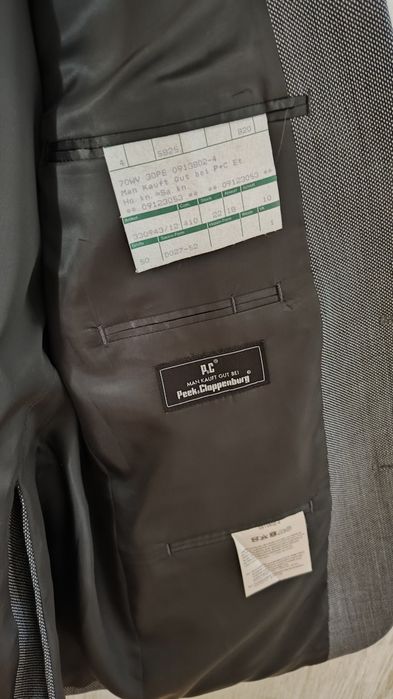 Sacou Peak Cloppenburg gri negru in lana