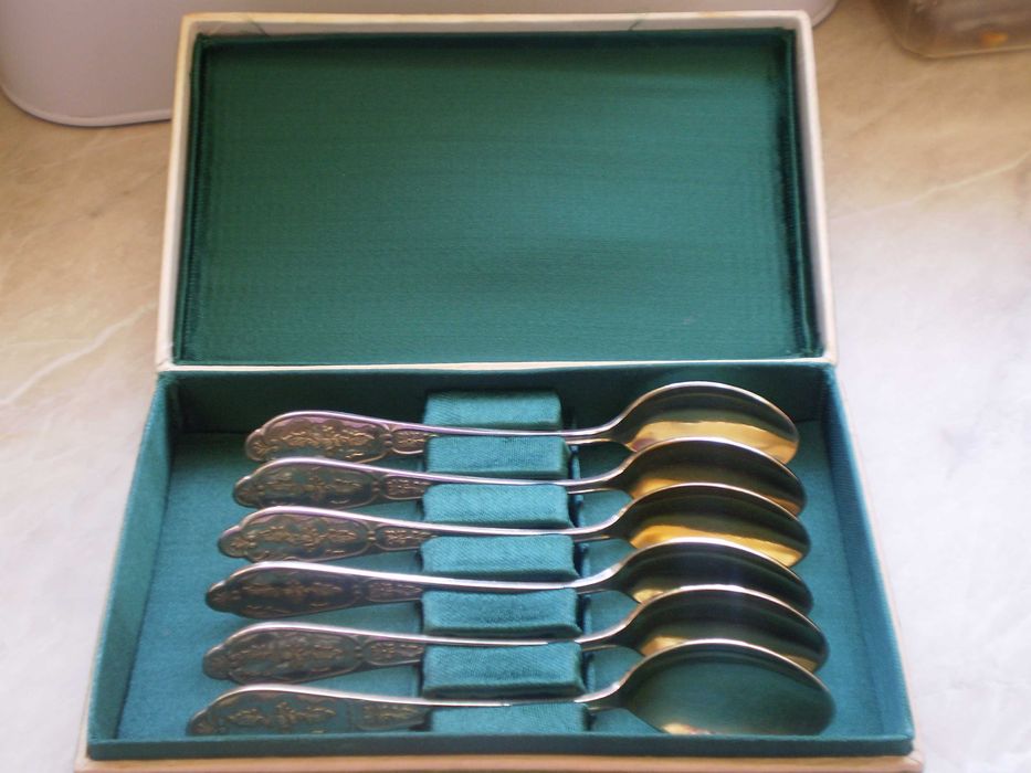 Уникални неизползвани руски посребрени лъжички за чай