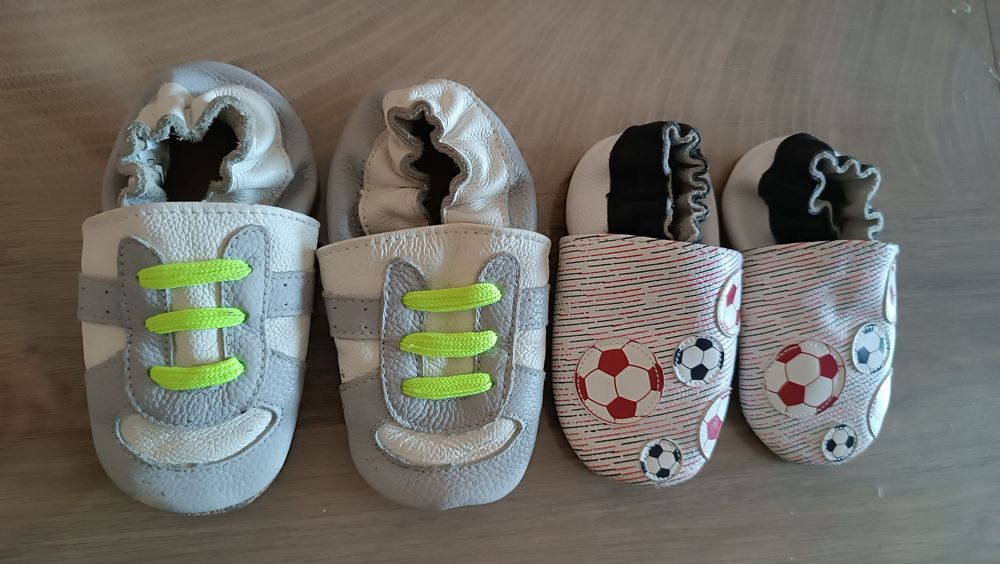 Детски пантофи от ест.кожа
