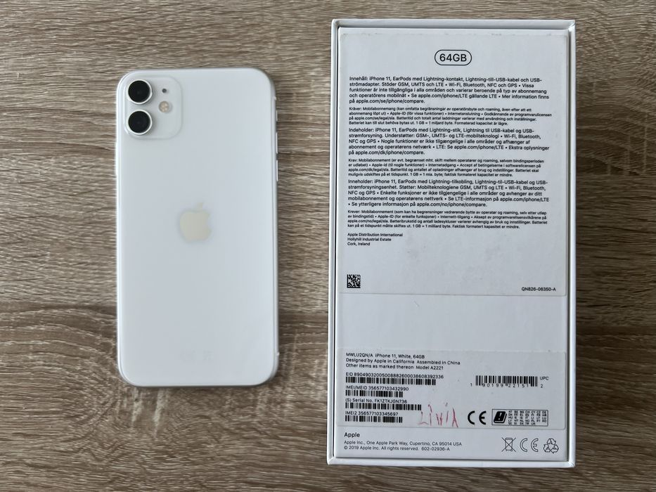 iPhone 11 White 64GB Pachet Full