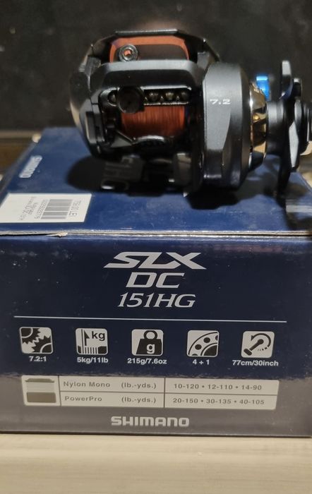 Shimano SLX DC 151HG + cutie + factură – stare foarte bună