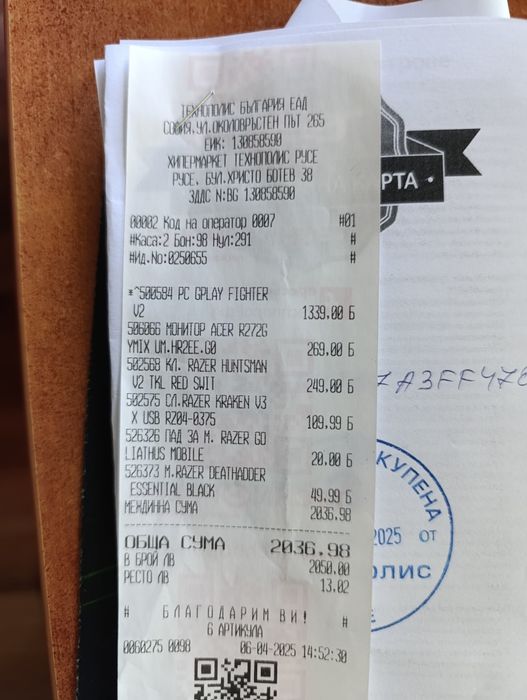 ACER монитор 27 чисто нов