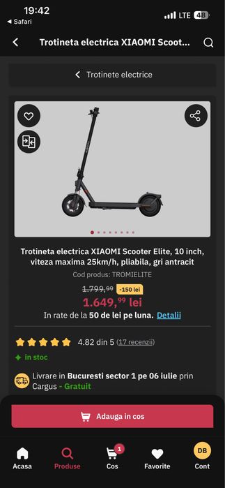 Trotineta electrica xiaomi elite 5