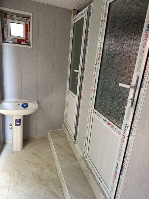 6 metrli konteyner 3+3 san uzel + dush kabina