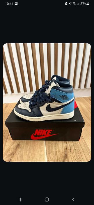 Papuci Nike air albi/ albastri