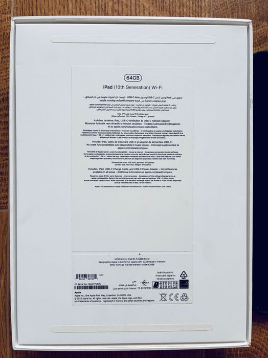 iPad 10th generation 64GB Като Нов Wi-Fi Retina Дисплей