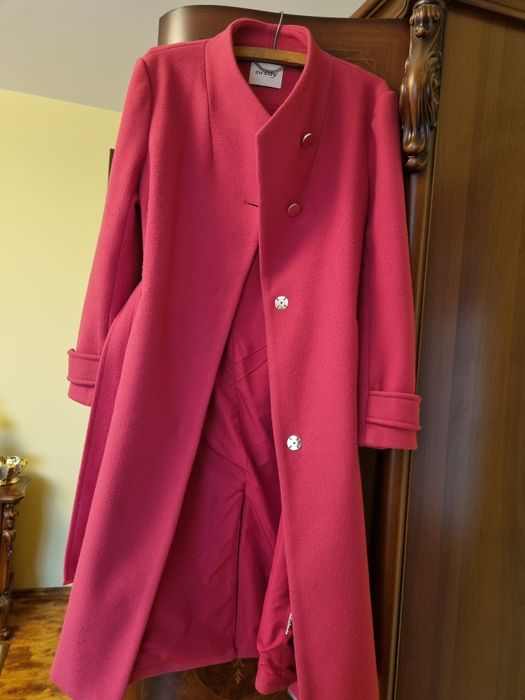 Palton lung damă roz fucsia Orsay M-38