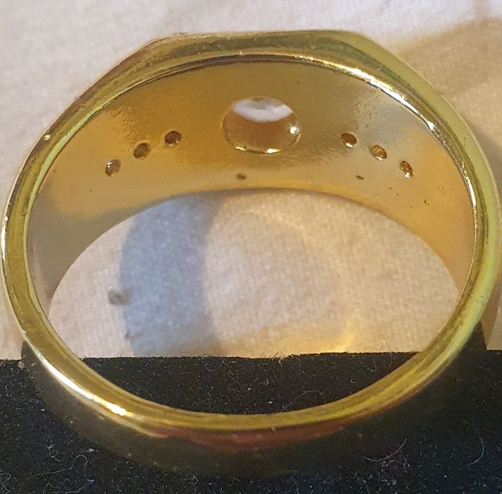 inel/ghiul placat cu Aur