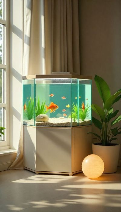 Acvariu hexagonal 80 l