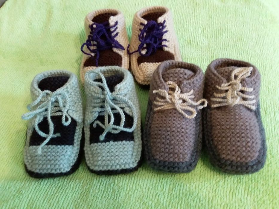 вязанные пинетки для детей