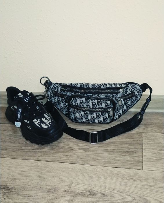 Жениски набор обуф и сумки бананка качства лукс