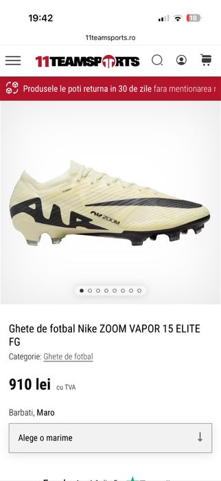 Ghete de fotbal Nike Zoom Vapor 15 Elite FG