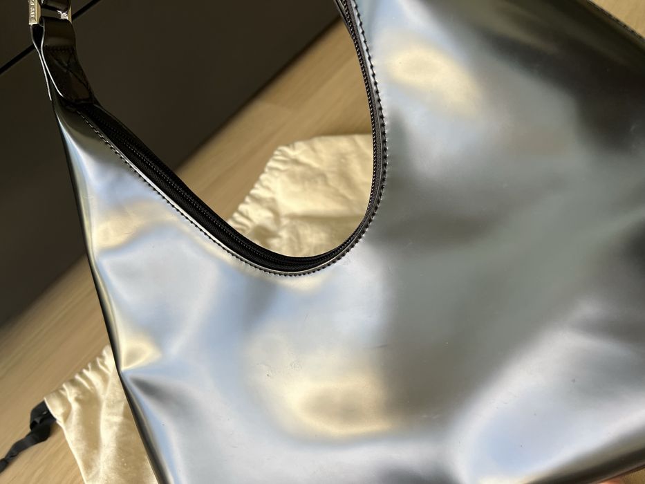 Amber By Far чанта в черна кожа (не е мини модела)