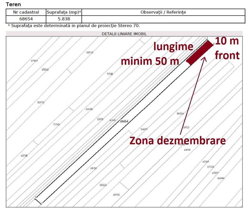 Dezmembrez teren - minim 500 mp - front 10 m - centura DT Severin