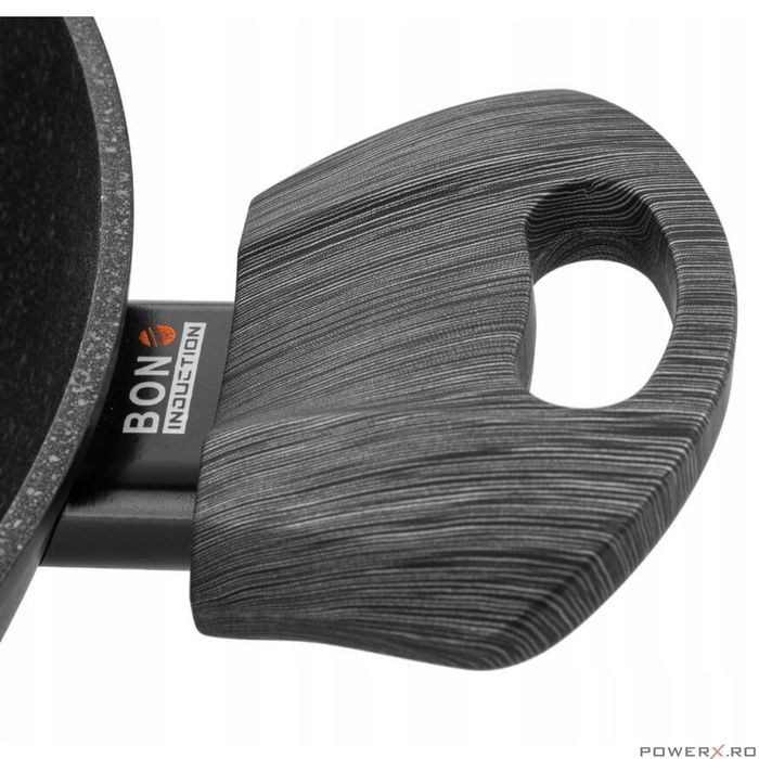 Oala din aluminiu cu invelis din marmura antiaderenta, capac din