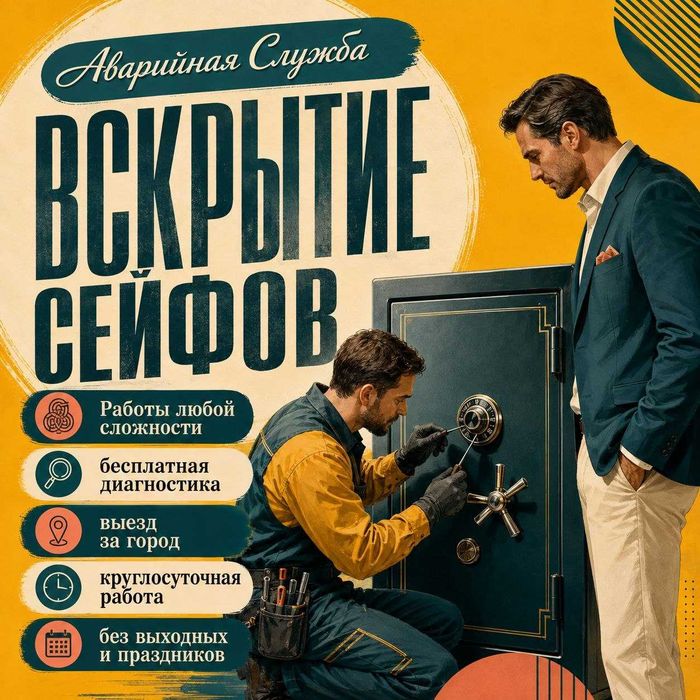 Вскрытие сейфа|Открыть сейф*Код,Ключ,Замок/Ремонт/Восстановление