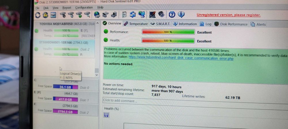 Hard Disk Laptop si PC, testate HD Sentinel, 100% performanta si sanatate.