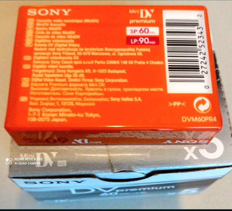 Casete sigilate Sony DV premium.
1 buc.25 Lei
Cutie cu 5 bucăți 1