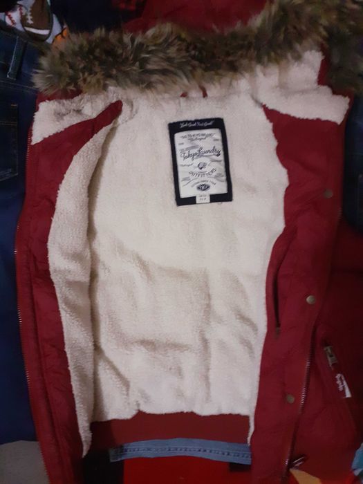 Vestă cu glugă  Puffer Tokyo Laundry- Original, îmblănită, mărime M/40