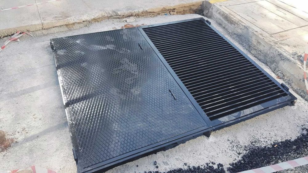 метален КАПАК за шахта --Решетки за дъждоприемни канали и шахти