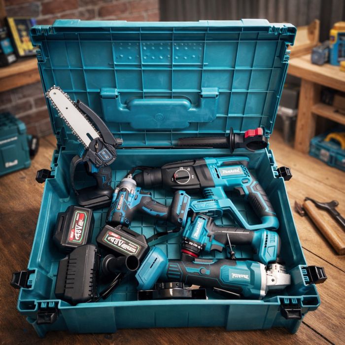 Набор инструментов 5в1,  2 аккумулятора, кейс