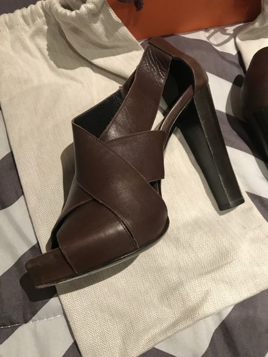 Hermes, sandale stil gladiator din piele 39,5