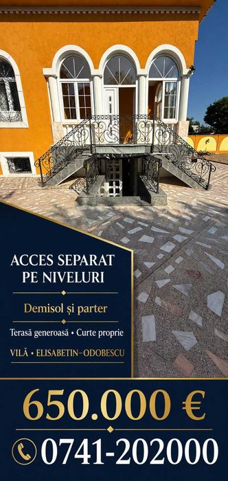 Vilă individuală Elisabetin – Odobescu | D+P+M | teren 677 mp