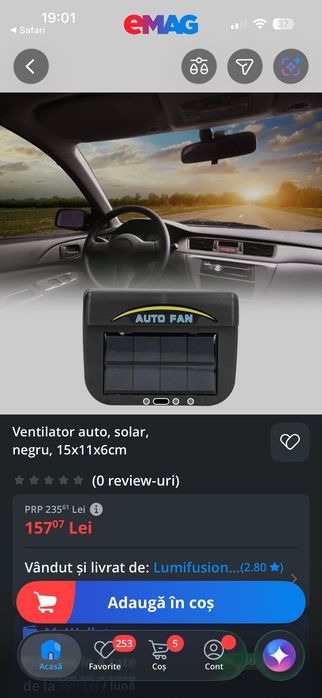 Ventilator solar auto