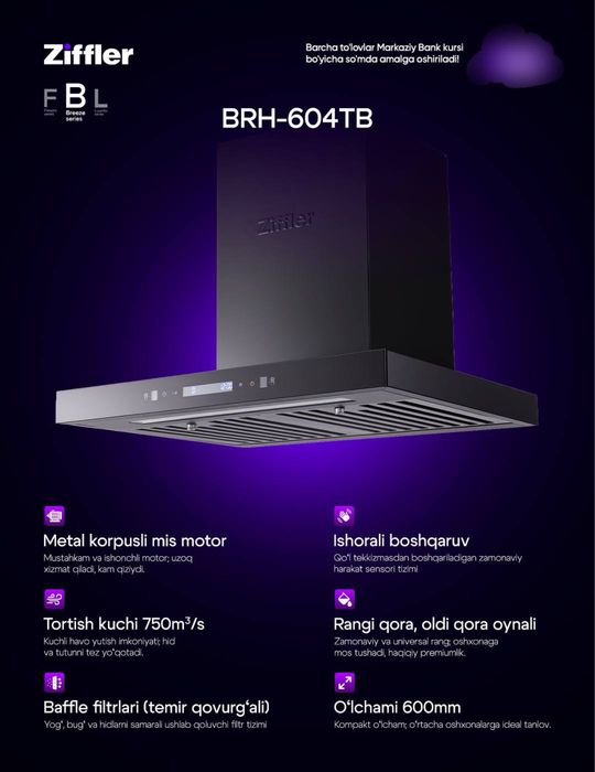 Вытяжка Ziffler 60tali