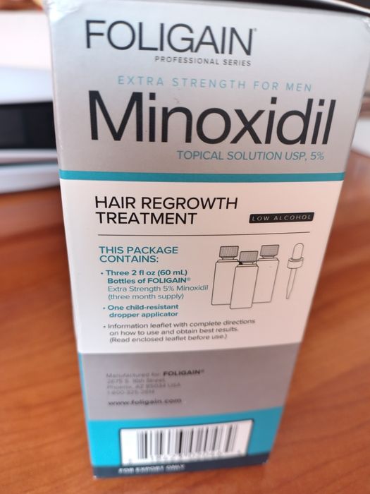 Foligain minoxidil 5% alcool scăzut - Nou/Nefolosit