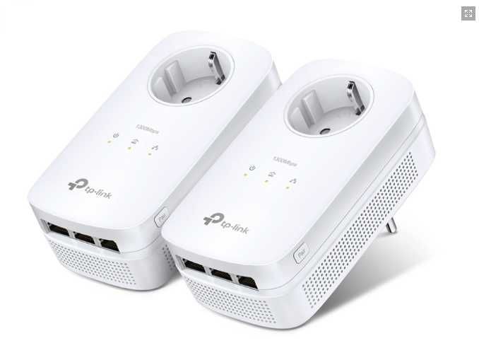 Kit 2 Adaptoare Powerline AV1200 cu 3 porturi Gigabit TL-PA8030P
