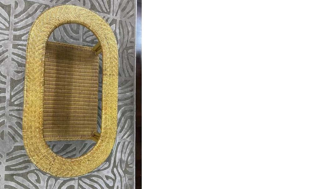 masa cafea ratan impletit lemn masiv mango