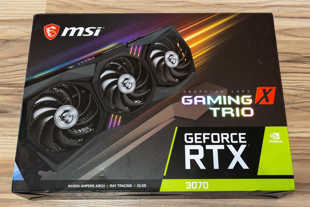 MSI GeForce RTX 3070 Gaming Trio X – Топ състояние, Пълен комплект
