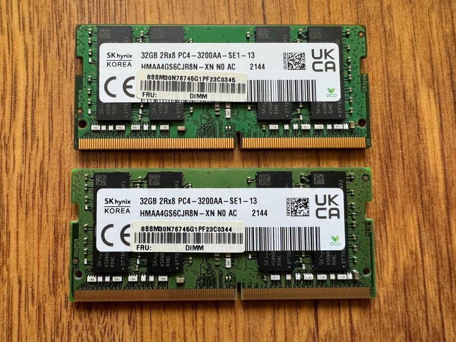 НОВА Hynix 64GB / 32GB 3200MHz DDR4 PC4 SODIMM Ram памет за лаптоп