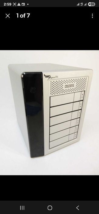 Рейд массив Pegasus R6 36TB с HDD дисками.